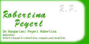 robertina peyerl business card